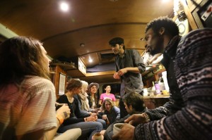 A bus full of tea sippers and new friends. 